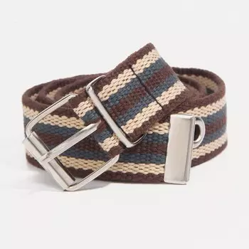 Ремень детский, ширина 2,5 см, пряжка металл, цвет коричневый/жёлтый/синий