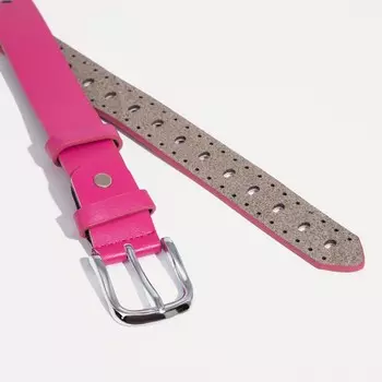 Ремень детский, ширина 3 см, винт, пряжка металл, цвет розовый