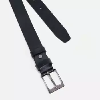 Ремень детский, ширина 3 см, винт, пряжка металл, цвет чёрный