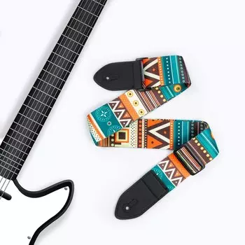 Ремень для гитары, 60-1175 см, ацтеки