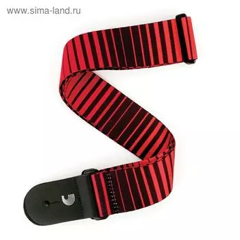 Ремень для гитары Planet Waves P20S1507 Rock рисунок «Optical Stripes», красный
