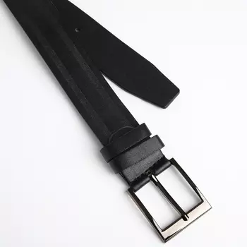 Ремень мужской "Великан", ширина 4 см, винт, пряжка металл, цвет чёрный