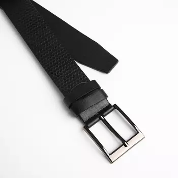 Ремень мужской "Великан", ширина 4 см, винт, пряжка металл, цвет чёрный