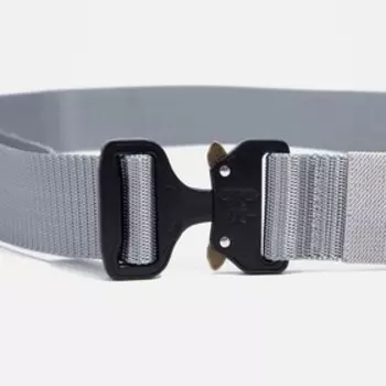 Ремень мужской, ширина 4 см, пряжка металл, цвет серый