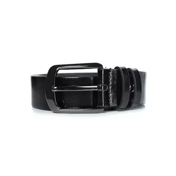 Ремень мужской, натуральная кожа, 2 размер 130x3x40 см, ЧЕРНЫЙ