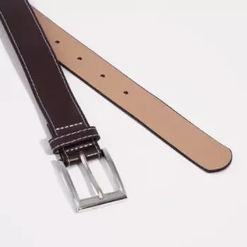 Ремень мужской, ширина 2,8 см, пряжка металл, цвет коричневый