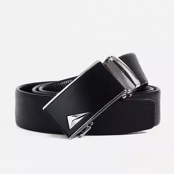 Ремень мужской, ширина 3,5 см, автомат, цвет чёрный