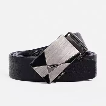 Ремень мужской, ширина 3,5 см, автомат, цвет чёрный