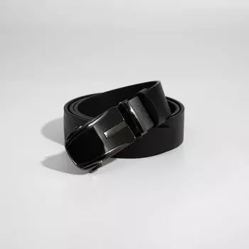 Ремень мужской, ширина 3,5 см, автомат, пряжка металл, цвет чёрный