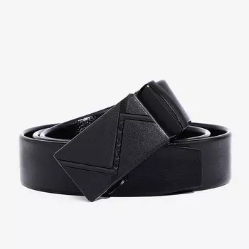 Ремень мужской, ширина 3,5 см, пряжка автомат, цвет чёрный