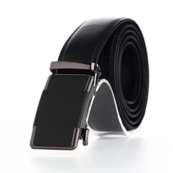 Ремень мужской, ширина 3,5 см, пряжка автомат, цвет чёрный
