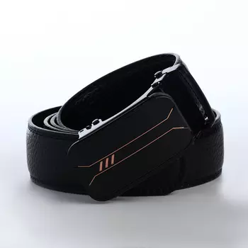 Ремень мужской, ширина 3,5 см, пряжка автомат, цвет чёрный