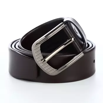 Ремень мужской, ширина 3,5 см, пряжка автомат, цвет чёрный