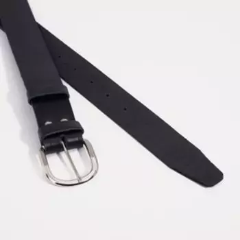 Ремень мужской, ширина - 3,5 см, пряжка металл, цвет чёрный