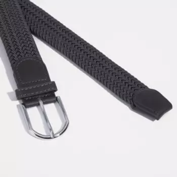 Ремень мужской, ширина 3 см, пряжка металл, цвет серый