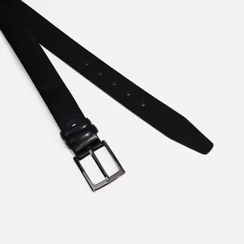 Ремень мужской, ширина 3,5 см, винт, пряжка металл, цвет чёрный