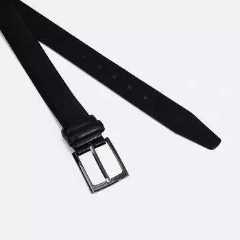 Ремень мужской, ширина 3,5 см, винт, пряжка металл, цвет чёрный