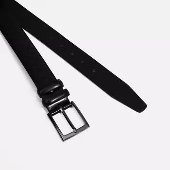 Ремень мужской, ширина 3,5 см, винт, пряжка металл, цвет чёрный