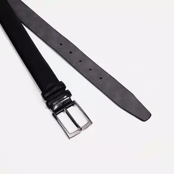 Ремень мужской, ширина 3,5 см, винт, пряжка металл, цвет чёрный