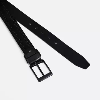 Ремень мужской, ширина 3,5 см, винт, пряжка металл, цвет чёрный