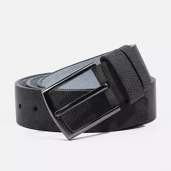Ремень мужской, ширина 3,5 см, винт, пряжка металл, цвет серый