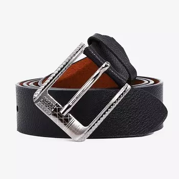 Ремень мужской, ширина 3.5 см, винт, пряжка металл, цвет чёрный