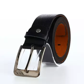 Ремень мужской «Великан» для полных, ширина 3.5 см, винт, пряжка металл, чёрный