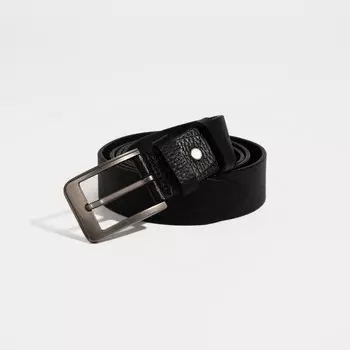 Ремень мужской, ширина 3,5 см, винт, пряжка металл, цвет чёрный