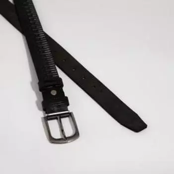 Ремень мужской, ширина 3,5 см, винт, пряжка металл, цвет чёрный