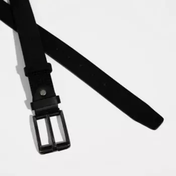 Ремень мужской, ширина 3,5 см, винт, пряжка металл, цвет чёрный