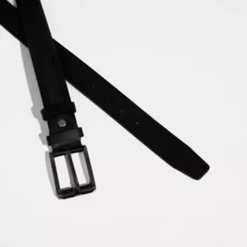 Ремень мужской, ширина 3,5 см, винт, пряжка металл, цвет чёрный