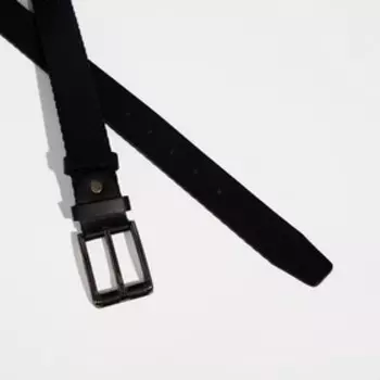 Ремень мужской, ширина 3,5 см, винт, пряжка металл, цвет чёрный