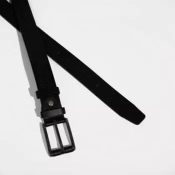 Ремень мужской, ширина 3,5 см, винт, пряжка металл, цвет чёрный