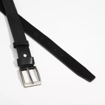 Ремень мужской, ширина 3,5 см, винт, пряжка металл, цвет чёрный