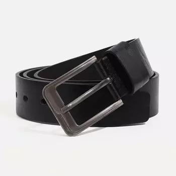 Ремень мужской, ширина 3.5 см, винт, пряжка металл, цвет чёрный