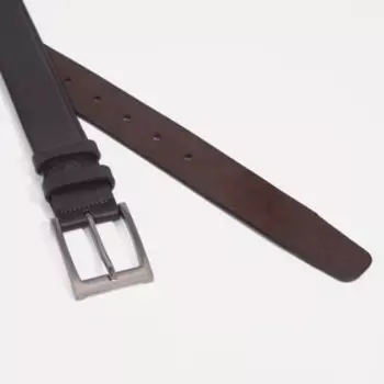 Ремень мужской, ширина 3,5 см, винт, пряжка металл, цвет коричневый