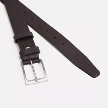 Ремень мужской, ширина 3.5 см, винт, пряжка металл, цвет коричневый