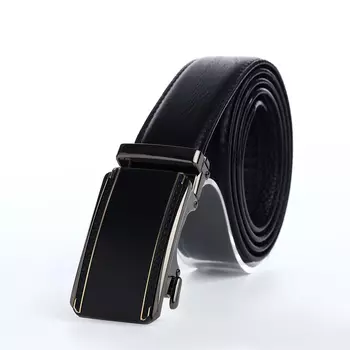 Ремень мужской, ширина 3,6 см, пряжка автомат, цвет чёрный