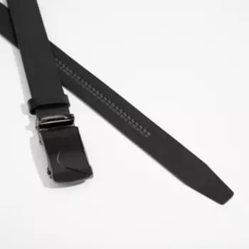 Ремень мужской, ширина 3,8 см, пряжка автомат, цвет чёрный