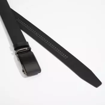 Ремень мужской, ширина 3,8 см, пряжка автомат, цвет чёрный