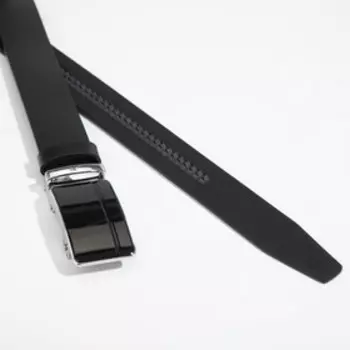 Ремень мужской, ширина 3,8 см, пряжка автомат, цвет чёрный