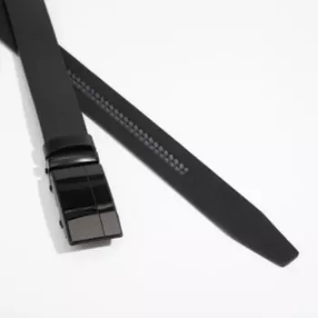 Ремень мужской, ширина 3,8 см, пряжка автомат, цвет чёрный