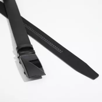 Ремень мужской, ширина 3,8 см, пряжка автомат, цвет чёрный