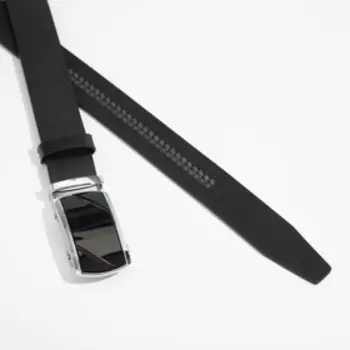 Ремень мужской, ширина 3,8 см, пряжка автомат, цвет чёрный