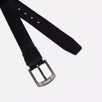 Ремень мужской, ширина 3,8 см, винт, пряжка металл, цвет чёрный