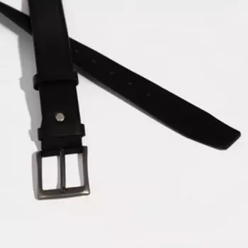 Ремень мужской, ширина 3,8 см, винт, пряжка металл, цвет чёрный