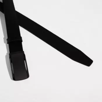 Ремень мужской, ширина 3,8 см, зажим, пряжка металл, цвет чёрный