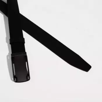 Ремень мужской, ширина 3,8 см, зажим, пряжка металл, цвет чёрный