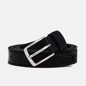 Ремень мужской, ширина 3 см, винт, пряжка металл, цвет чёрный