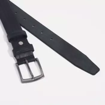 Ремень мужской, ширина 3 см, винт, пряжка металл, цвет чёрный